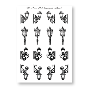 Lamp Post 1.0 Foiled Planner Stickers