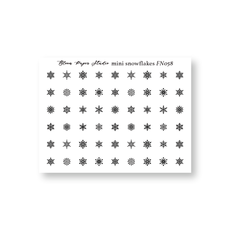 Foiled Mini Snowflakes 2.0 Planner Stickers