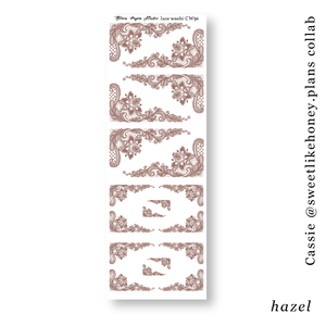 Lace Journaling Planner Stickers (Hazel)