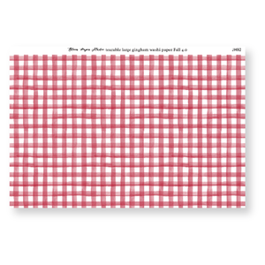 Watercolor Tearable Large Gingham Washi Paper FALL 4.0