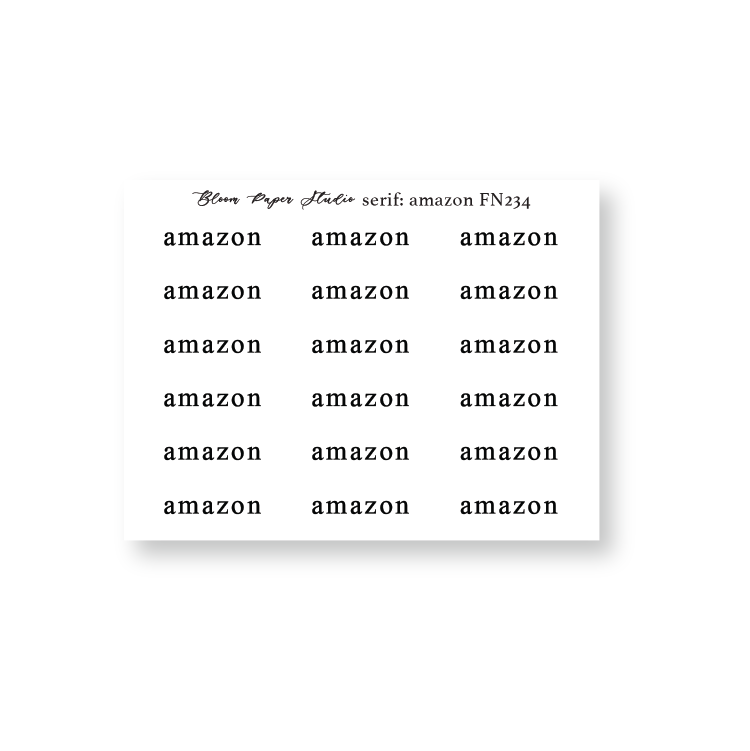 Foiled Script Serif: Amazon Planner Stickers