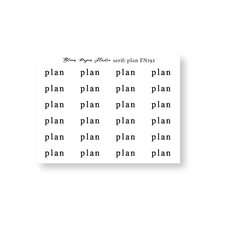 Foiled Script Serif: Plan Planner Stickers