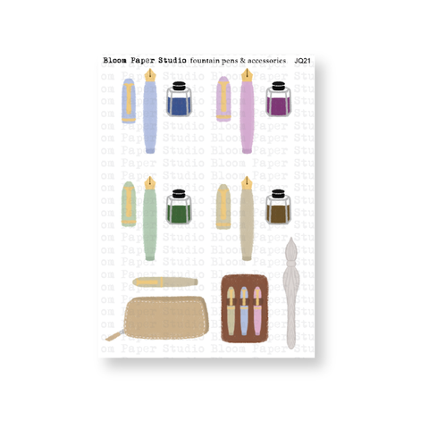 Fountain Pen & Accessories Journaling Planner Stickers