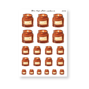 Candles 1.0 Journaling Planner Stickers