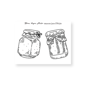 Foiled Mason Jars 4.0 Planner Stickers