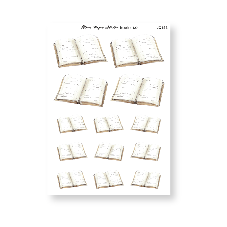 Books 1.0 Journaling Planner Stickers