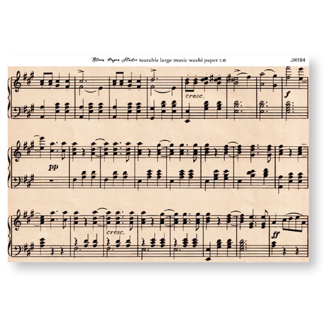 Tearable Large Music Washi Paper 1.0