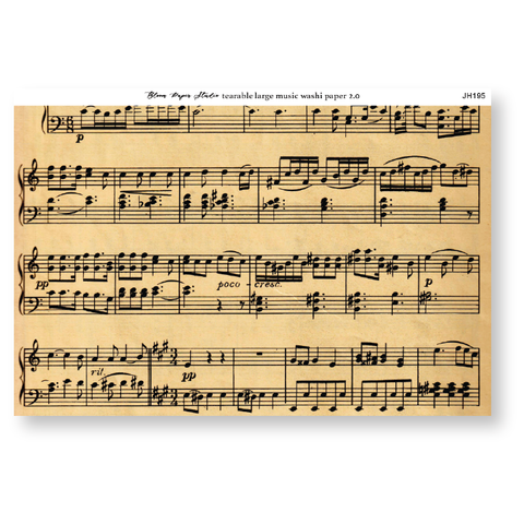 Tearable Large Music Washi Paper 2.0