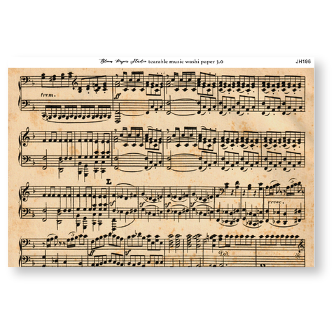 Tearable Large Music Washi Paper 3.0