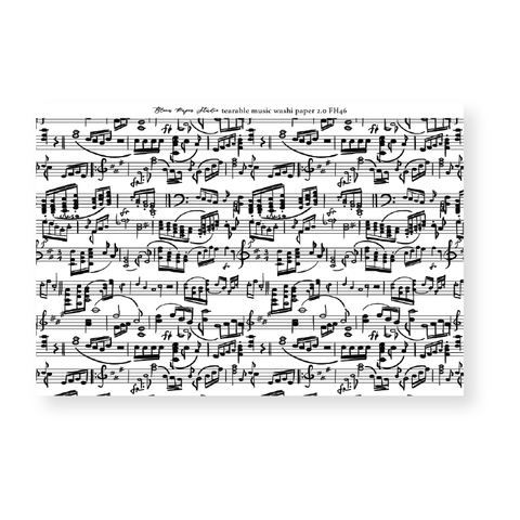 Foiled Tearable Music Washi Paper Planner Journal Stickers 2.0