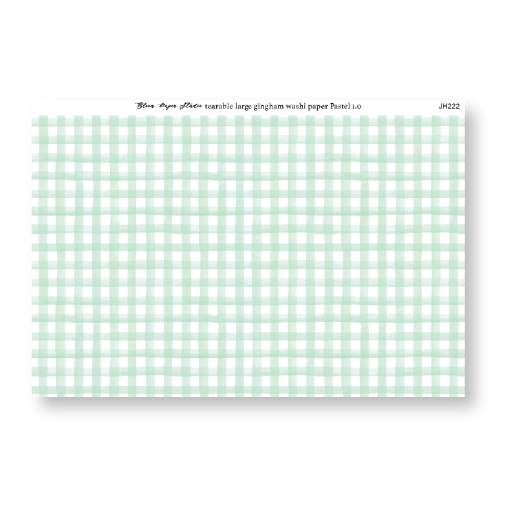 Tearable Gingham Washi Paper Pastel 1.0