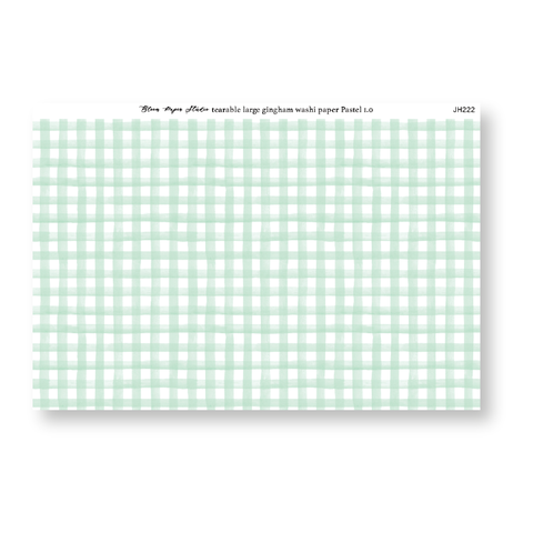 Tearable Gingham Washi Paper Pastel 1.0