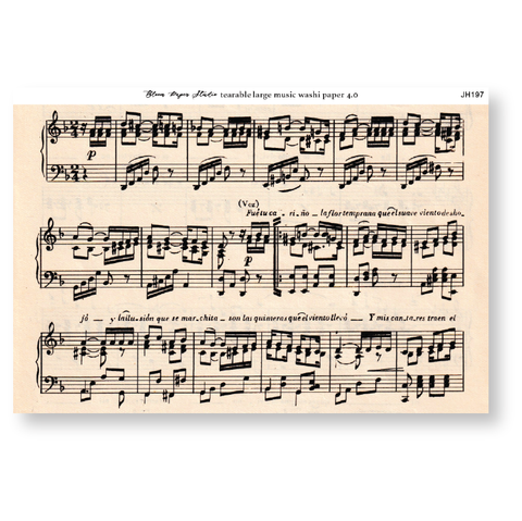 Tearable Large Music Washi Paper 4.0