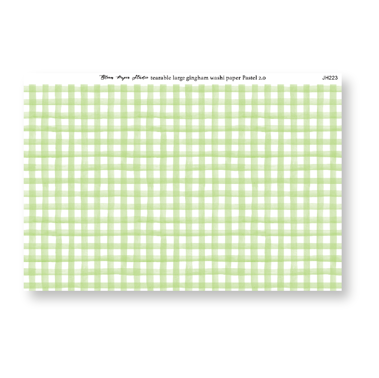 Tearable Gingham Washi Paper Pastel 2.0