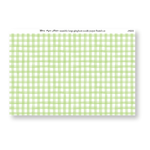 Tearable Gingham Washi Paper Pastel 2.0