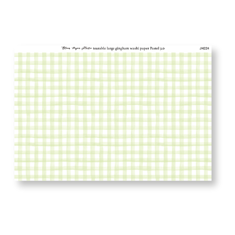 Tearable Gingham Washi Paper Pastel 3.0