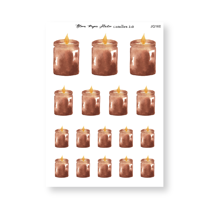 Candles 2.0 Journaling Planner Stickers