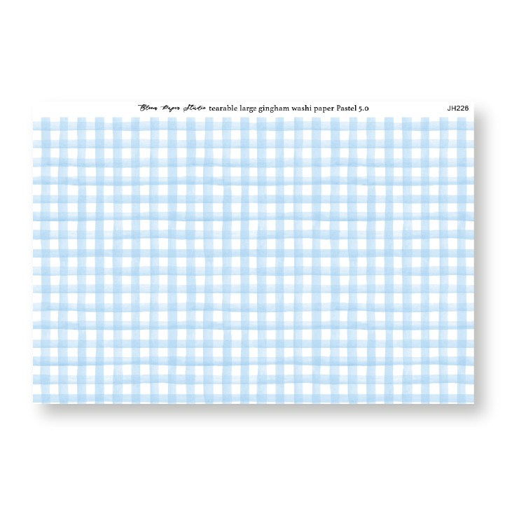 Tearable Gingham Washi Paper Pastel 5.0