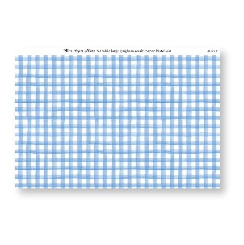 Tearable Gingham Washi Paper Pastel 6.0