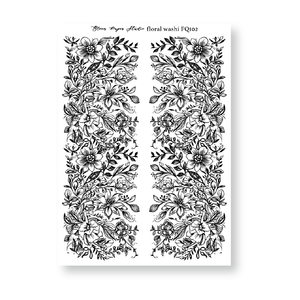 FQ102 Floral Washi Foiled Planner Stickers