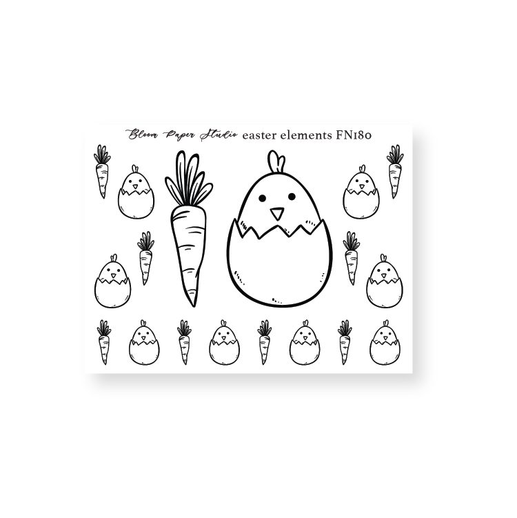 Foiled Easter Elements 2.0 Planner Stickers