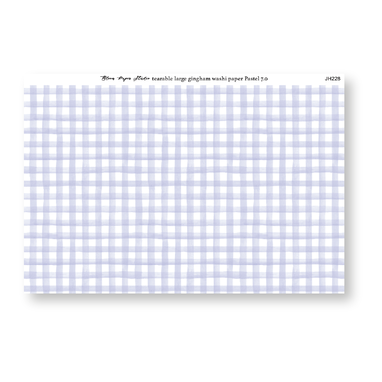 Tearable Gingham Washi Paper Pastel 7.0