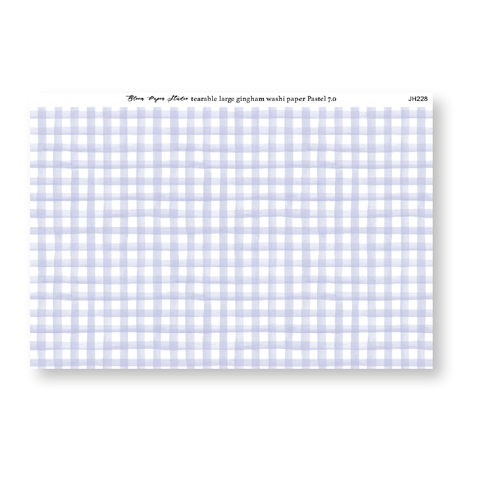 Tearable Gingham Washi Paper Pastel 7.0