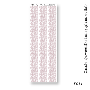 Lace Journaling Planner Stickers (Rose)