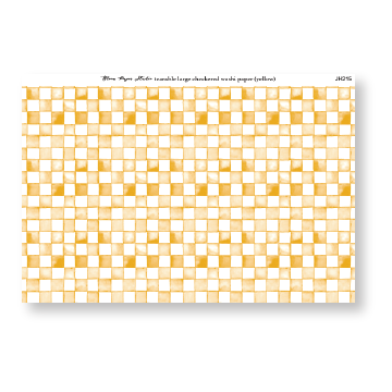 Tearable Large Checkered Washi Paper (Yellow)