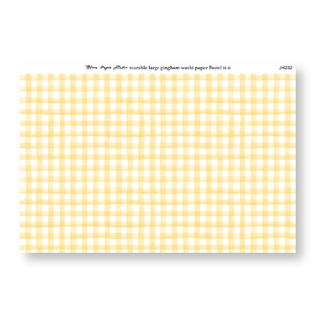 Tearable Gingham Washi Paper Pastel 11.0