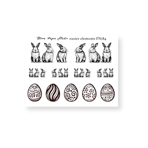 Foiled Easter Elements 3.0 Planner Stickers