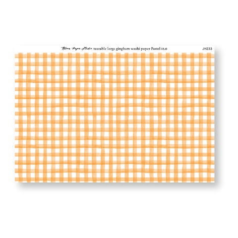 Tearable Gingham Washi Paper Pastel 12.0