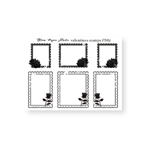Foiled Valentines Stamps 2.0 Planner Stickers