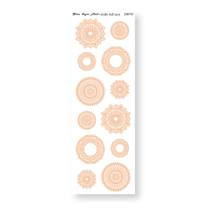 Lace Doily Fall Journaling Planner Stickers 12.0