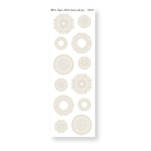 Lace Doily Fall Journaling Planner Stickers 36.0