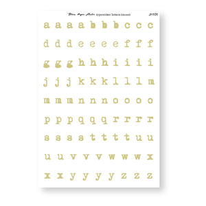 Typewriter Letter Planner Journaling Stickers (Moss)