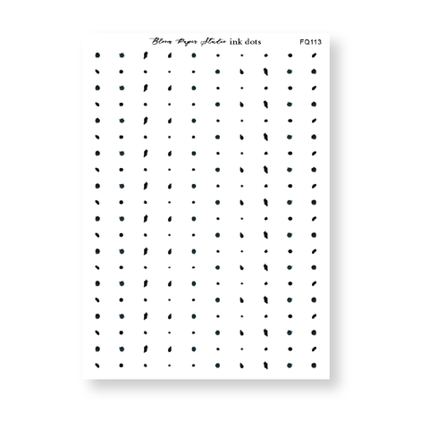 Foiled Ink Dots Planner Stickers